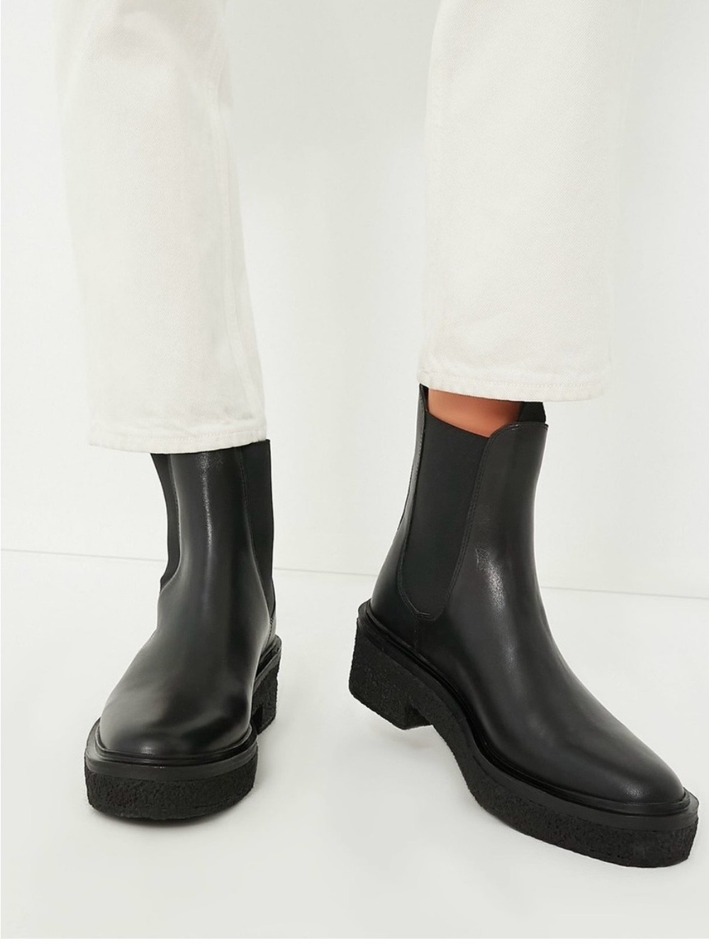 Loeffler Randall Black Chelsea Platform Ankle Boots - Women's